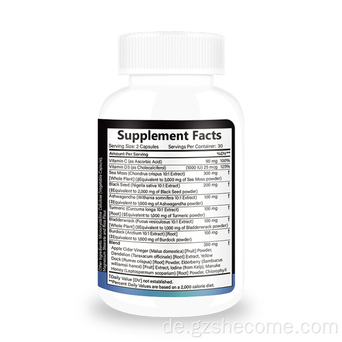 Schwarzsamenöl Haargesundheit Sea Moos Supplement